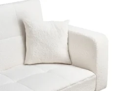 Sovesofa 3 personers HJULBY Boucle Cremehvid