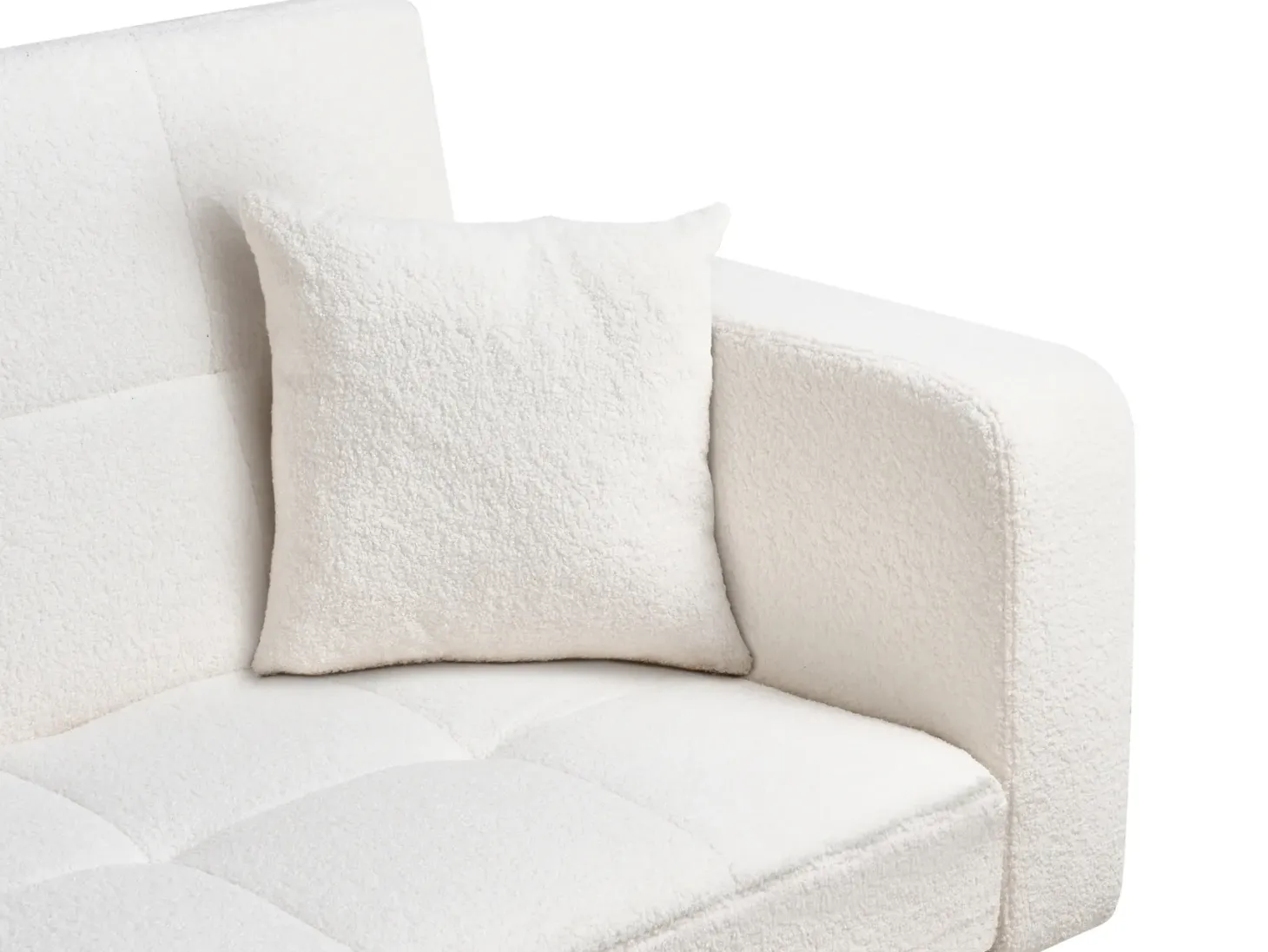 Sovesofa 3 personers HJULBY Boucle Cremehvid
