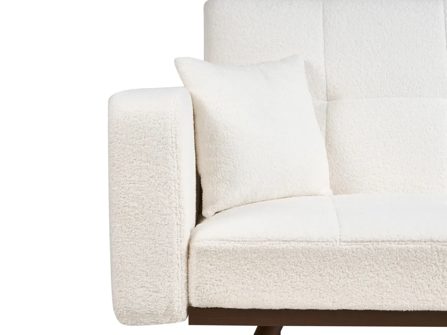 Sovesofa 3 personers HJULBY Boucle Cremehvid