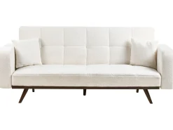 Sovesofa 3 personers HJULBY Boucle Cremehvid