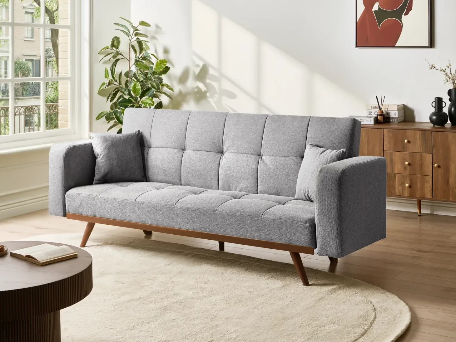 Sovesofa 3 personers HJULBY Grå