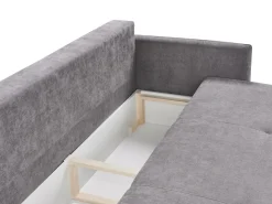 Sovesofa 3 personers HOLSEN Chenille Brungrå med opbevaring