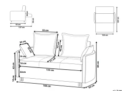 Sovesofa 2 personers HOVIN Grøn