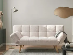Sovesofa 2 personers INGARO Boucle Cremehvid