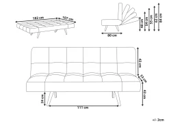 Sovesofa 2 personers INGARO Boucle Cremehvid