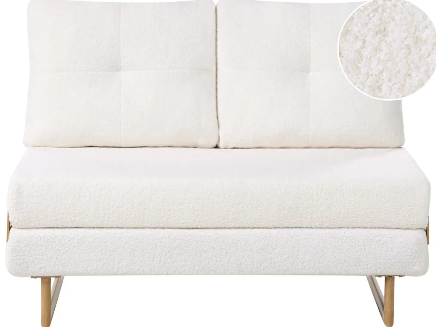 Sovesofa 2 personers JERSLEV Boucle Cremehvid