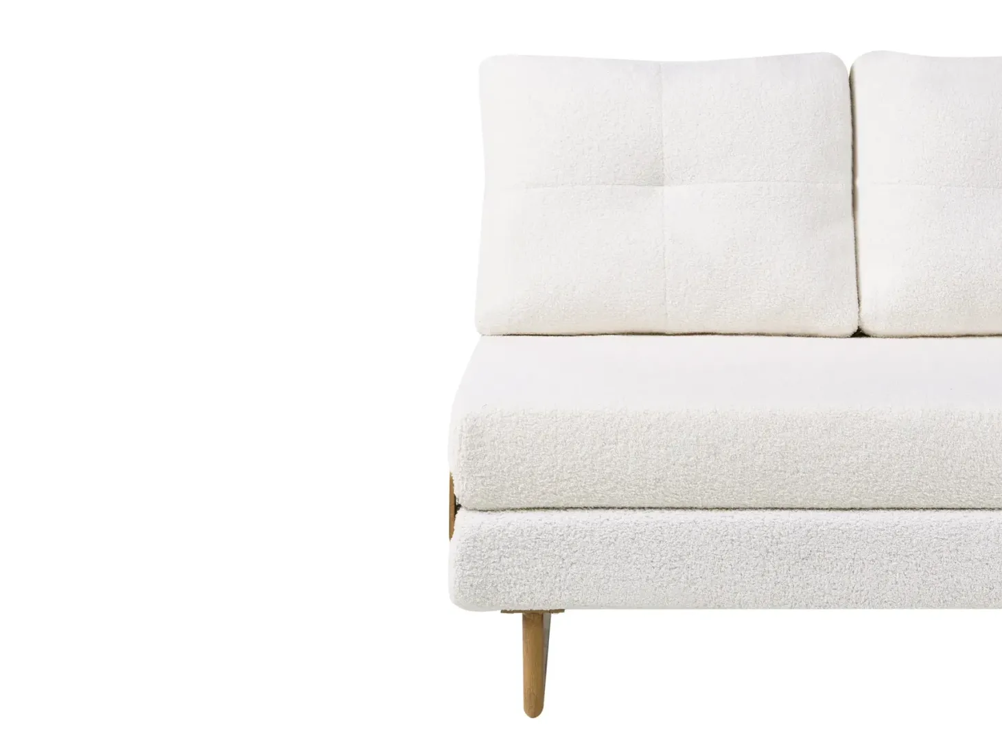 Sovesofa 2 personers JERSLEV Boucle Cremehvid