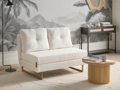 Sovesofa 2 personers JERSLEV Boucle Cremehvid