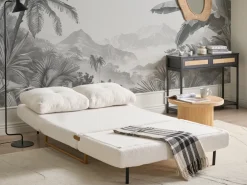 Sovesofa 2 personers JERSLEV Boucle Cremehvid