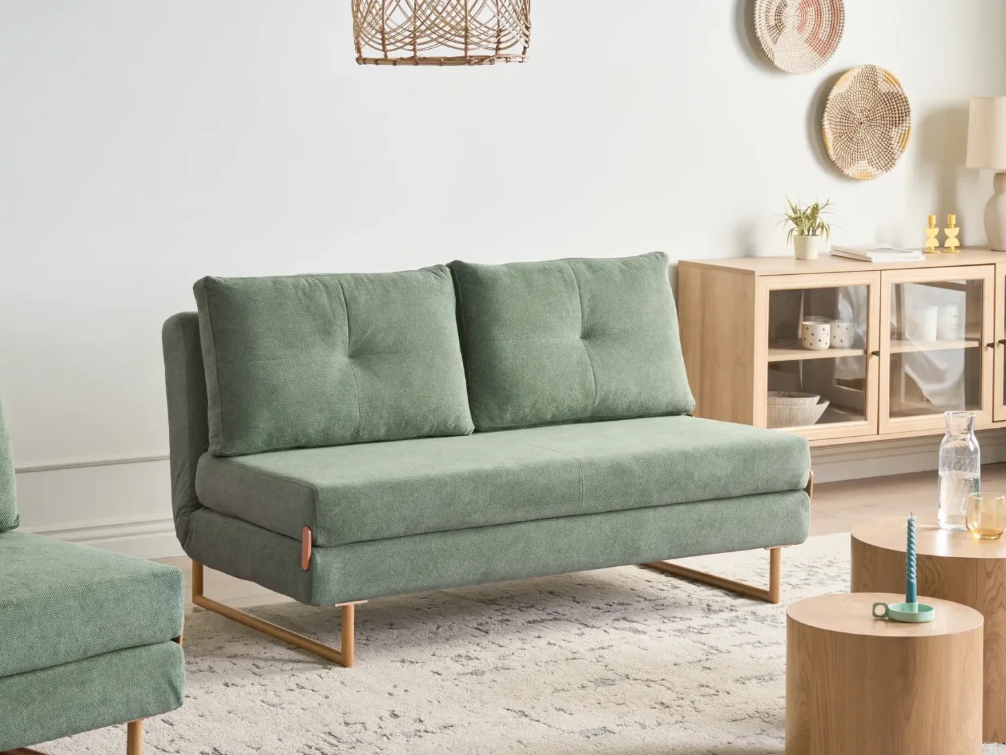Sovesofa 3 personers JERSLEV Lysegrøn