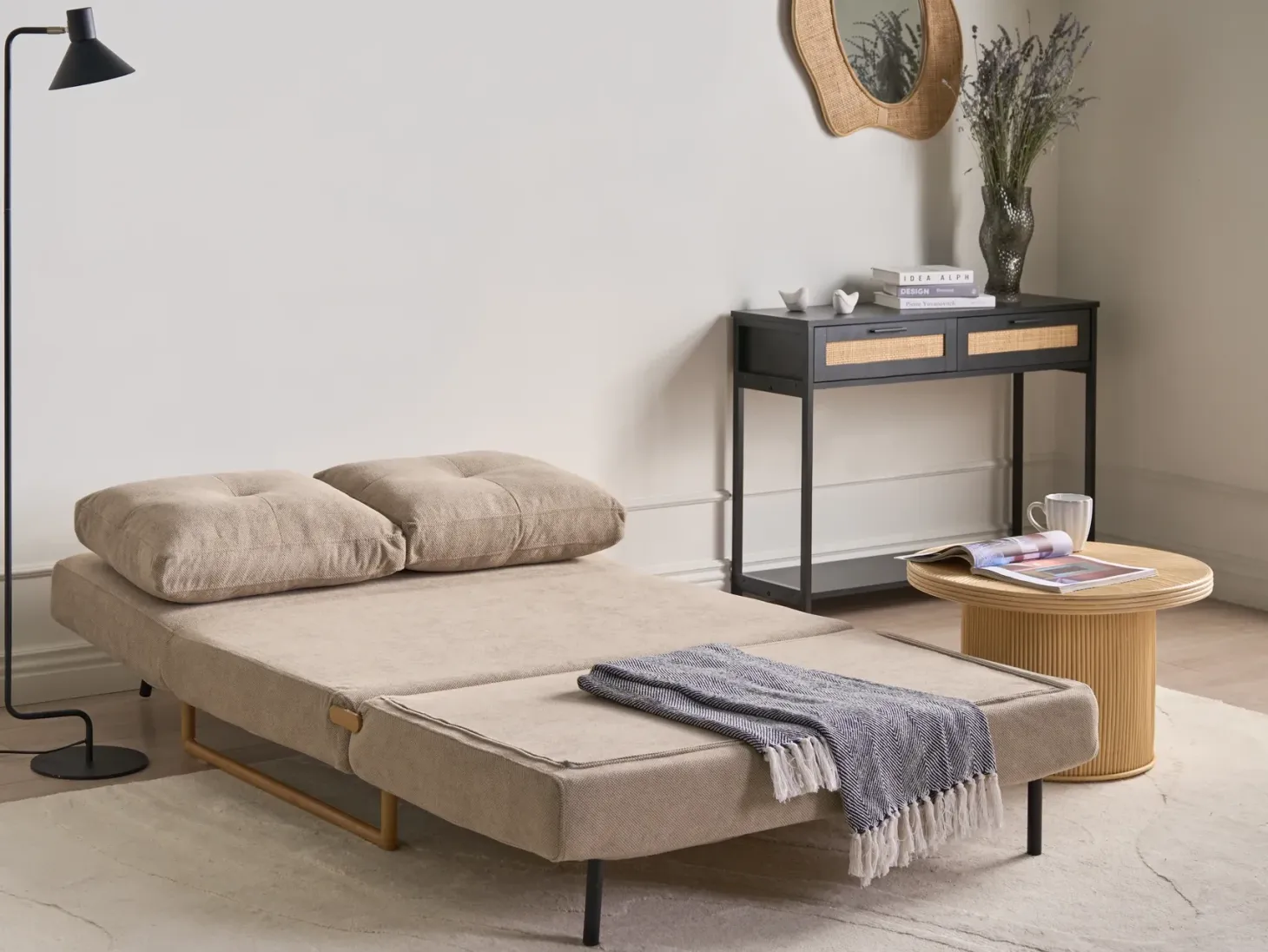 Sovesofa 2 personers JERSLEV Lysebrun