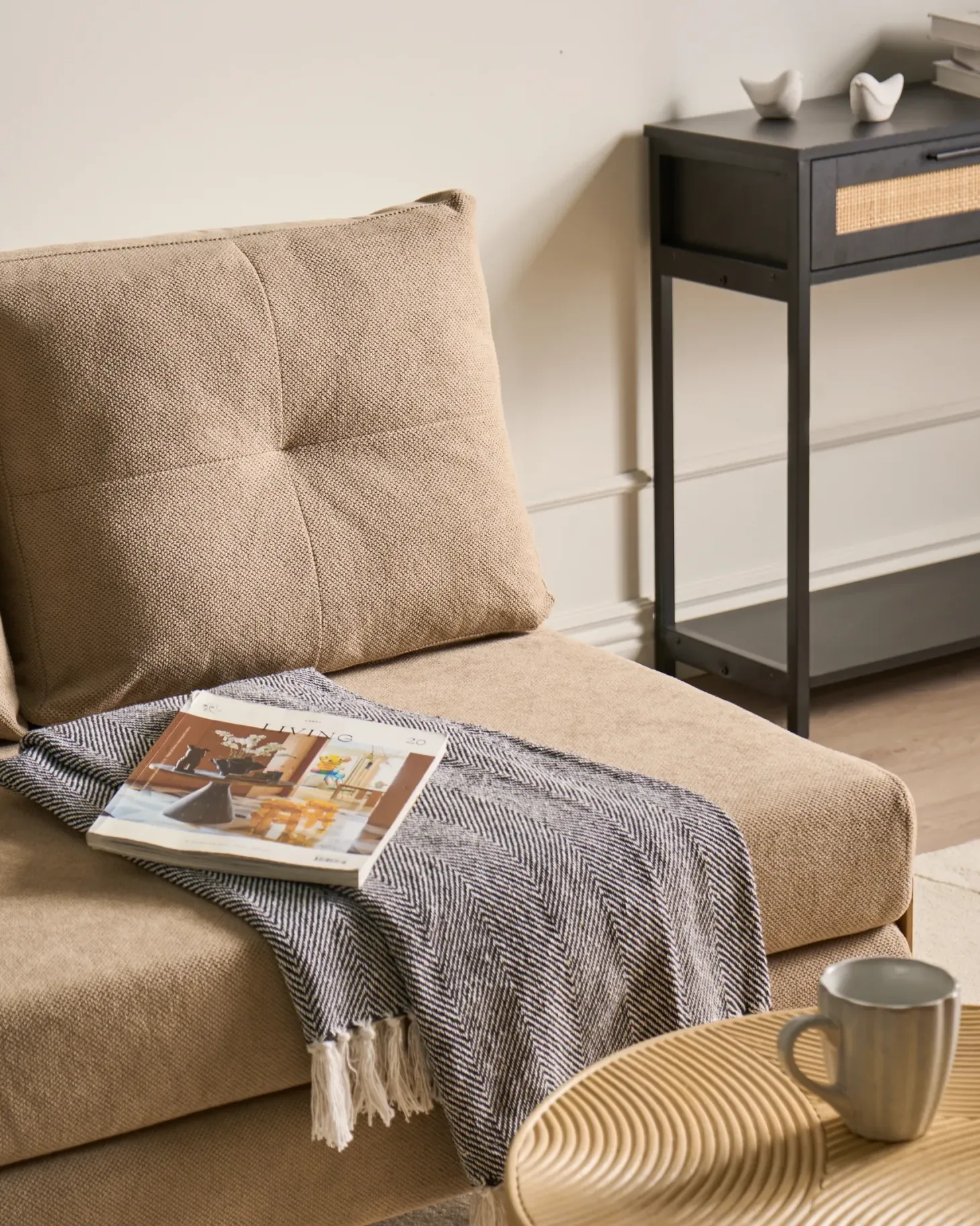 Sovesofa 2 personers JERSLEV Lysebrun