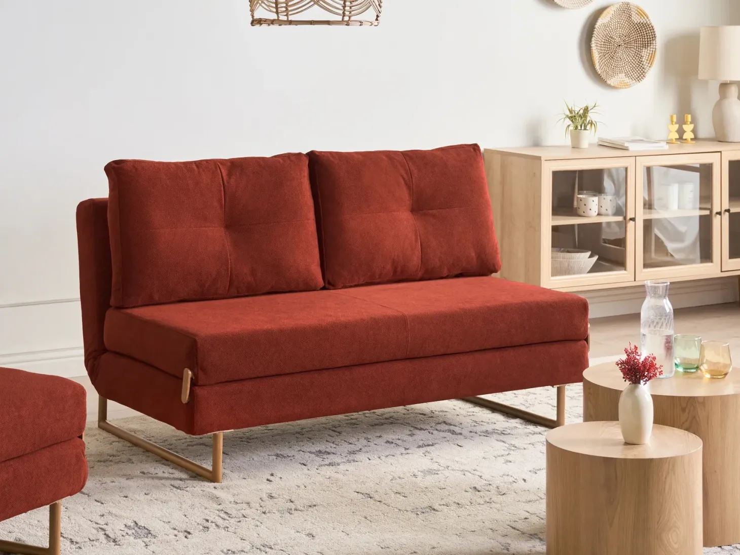 Sovesofa 3 personers JERSLEV Rød
