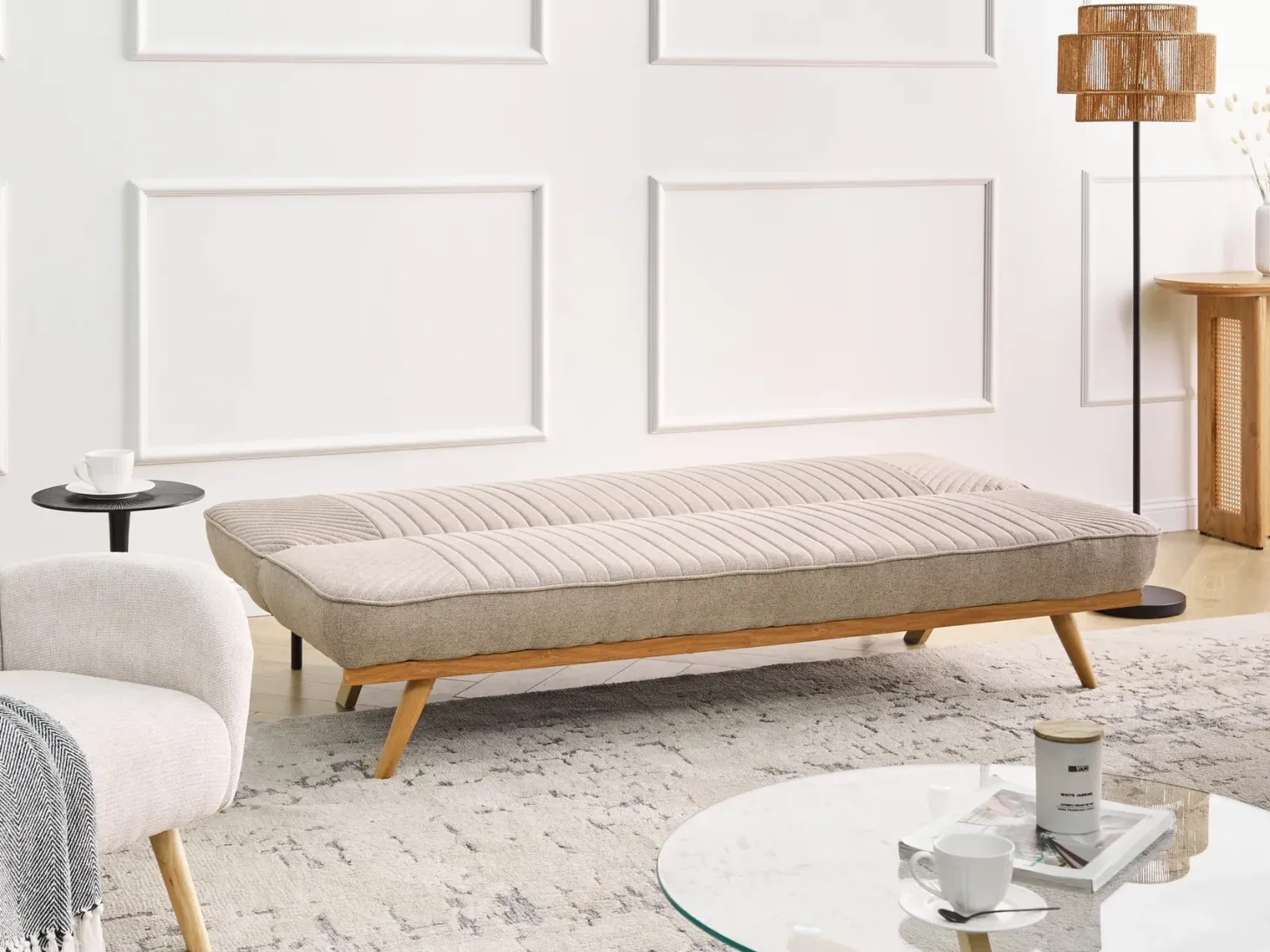 Sovesofa 2 personers KALFAFEL Lysebrun