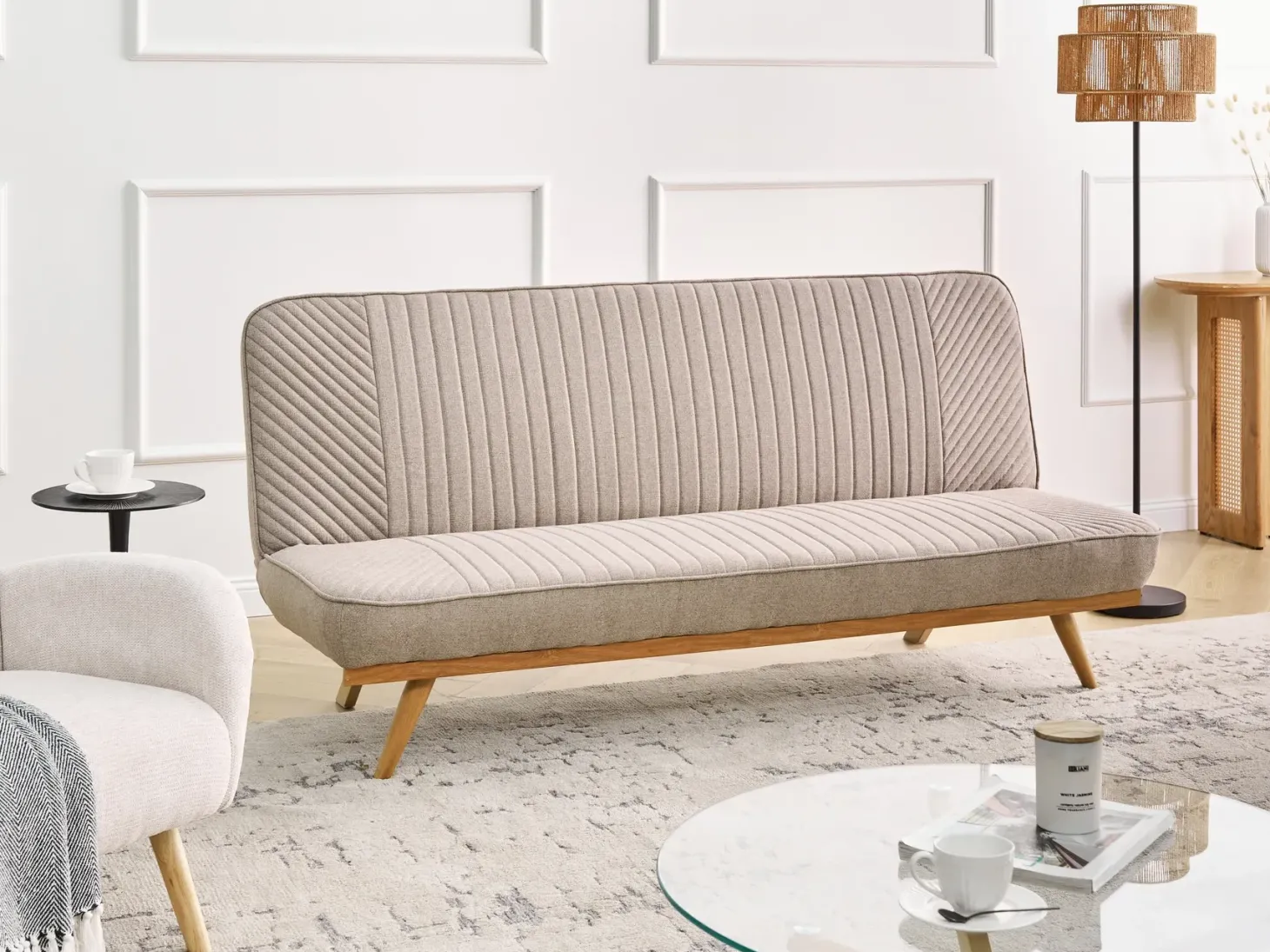 Sovesofa 2 personers KALFAFEL Lysebrun