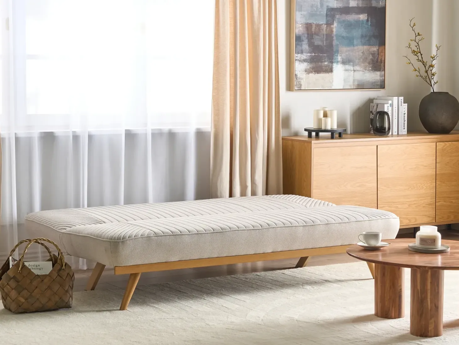 Sovesofa 2 personers KALFAFEL Beige