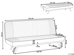 Sovesofa 2 personers KALFAFEL Beige