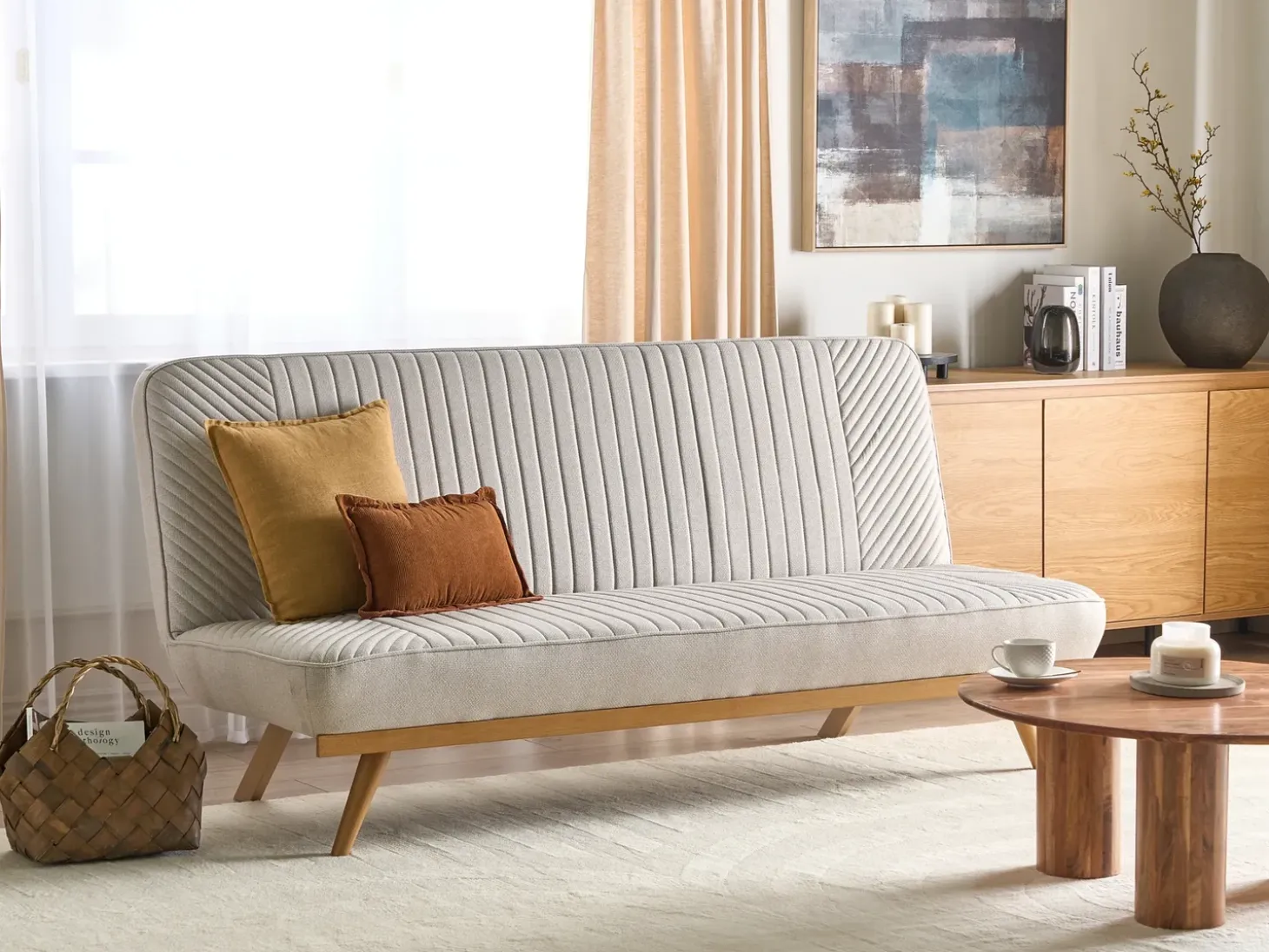 Sovesofa 2 personers KALFAFEL Beige