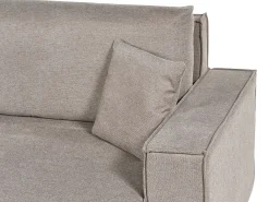 Sovesofa 3 personers KARILA Brungrå med opbevaring Venstrevendt