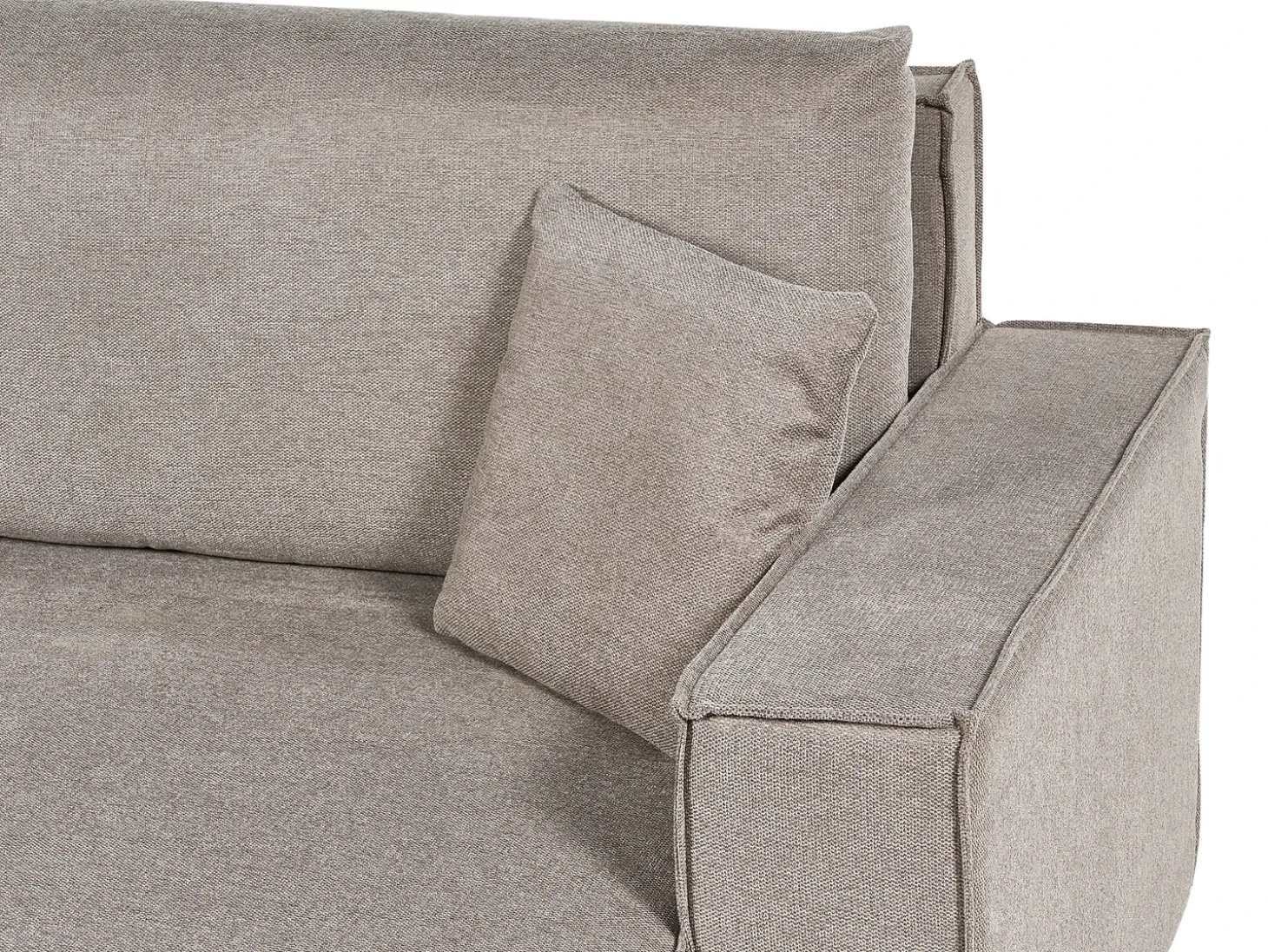 Sovesofa 3 personers KARILA Brungrå med opbevaring Venstrevendt