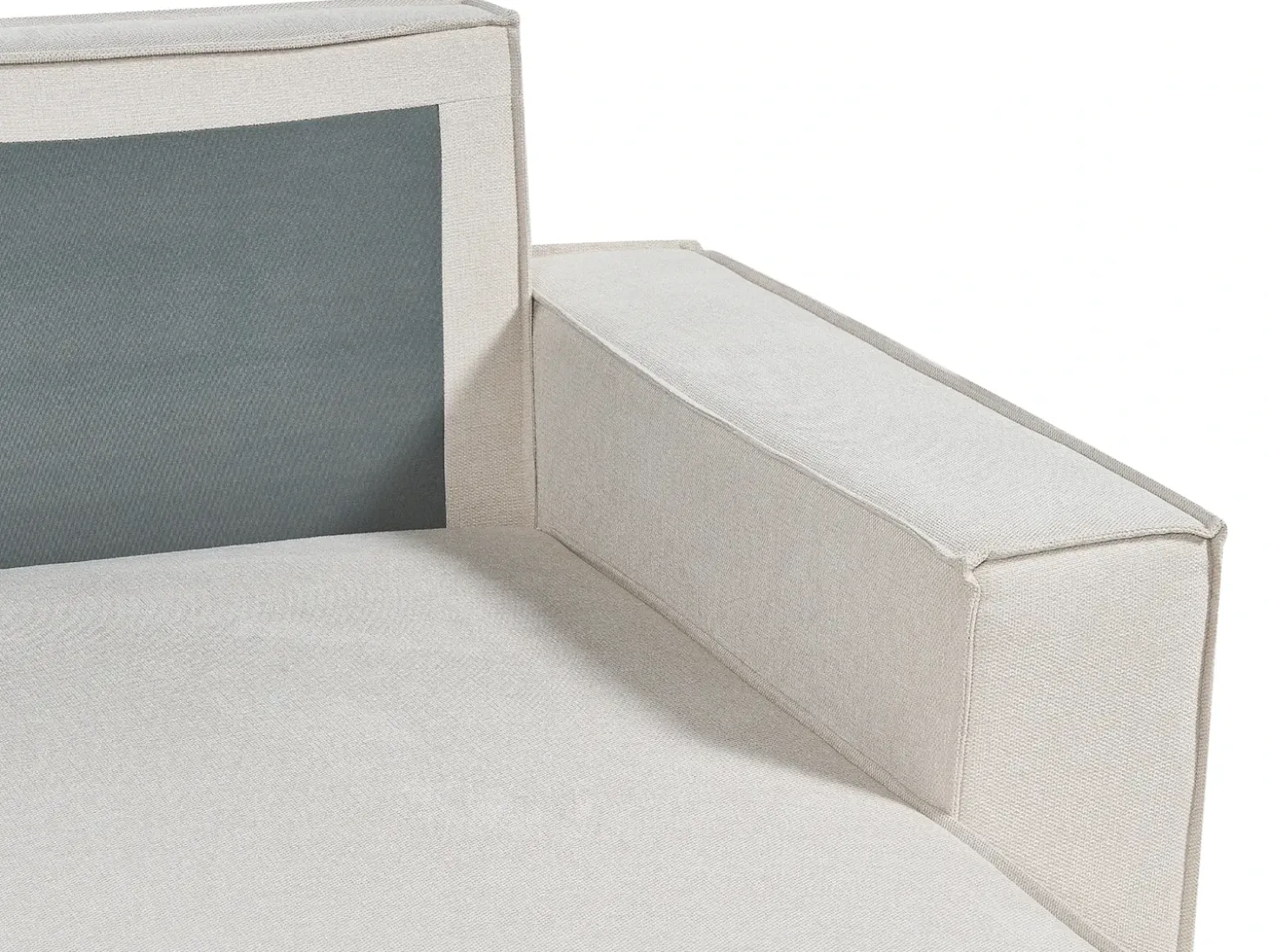 Sovesofa 3 personers KARILA Lys Beige med opbevaring Venstrevendt