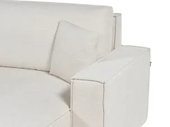 Sovesofa 3 personers KARILA Lys Beige med opbevaring Venstrevendt