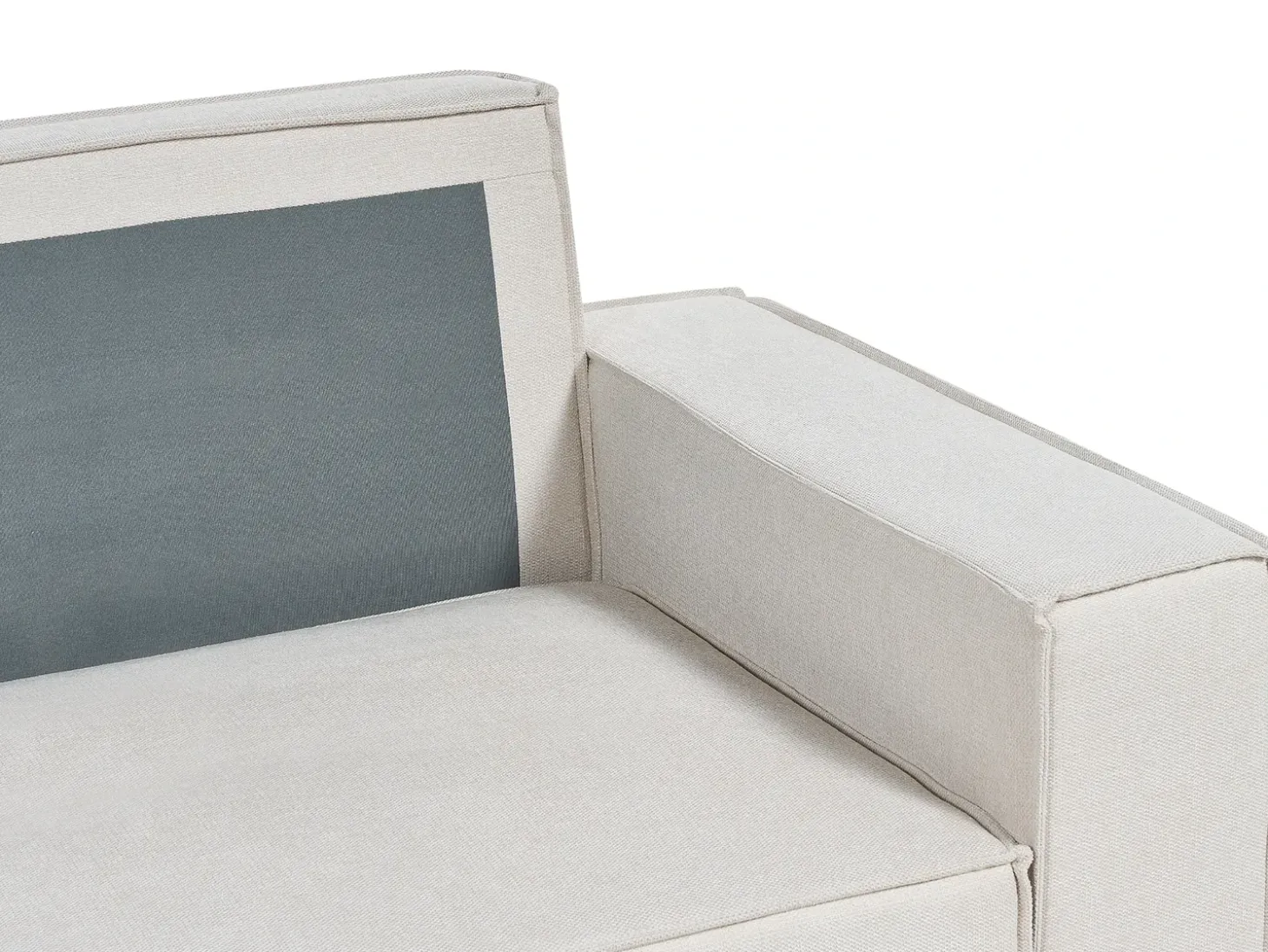 Sovesofa 3 personers KARILA Lys Beige med opbevaring Højrevendt