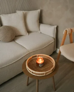 Sovesofa 3 personers KRAMA Cremehvid med opbevaring