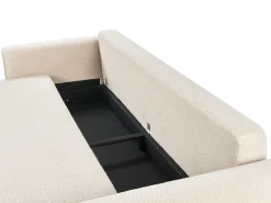 Sovesofa 3 personers KVAM Boucle Lys Beige med opbevaring