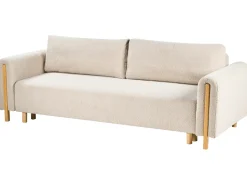 Sovesofa 3 personers KVAM Boucle Lys Beige med opbevaring