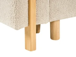Sovesofa 3 personers KVAM Boucle Lys Beige med opbevaring