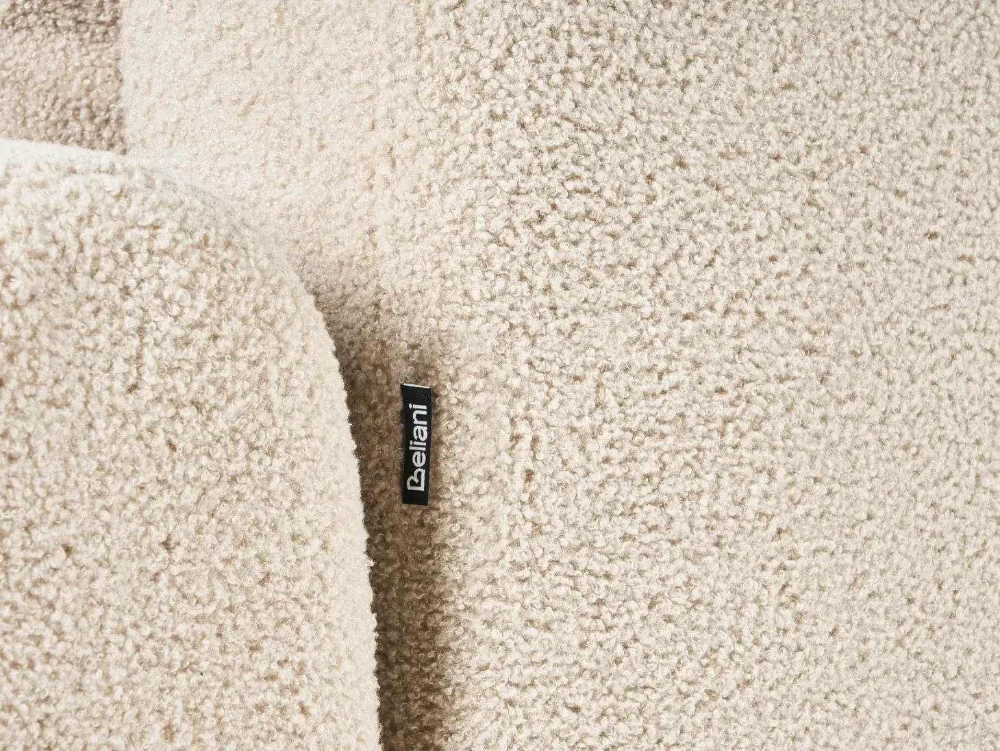 Sovesofa 3 personers KVAM Boucle Lys Beige med opbevaring