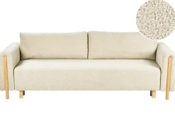 Sovesofa 3 personers KVAM Boucle Cremehvid med opbevaring