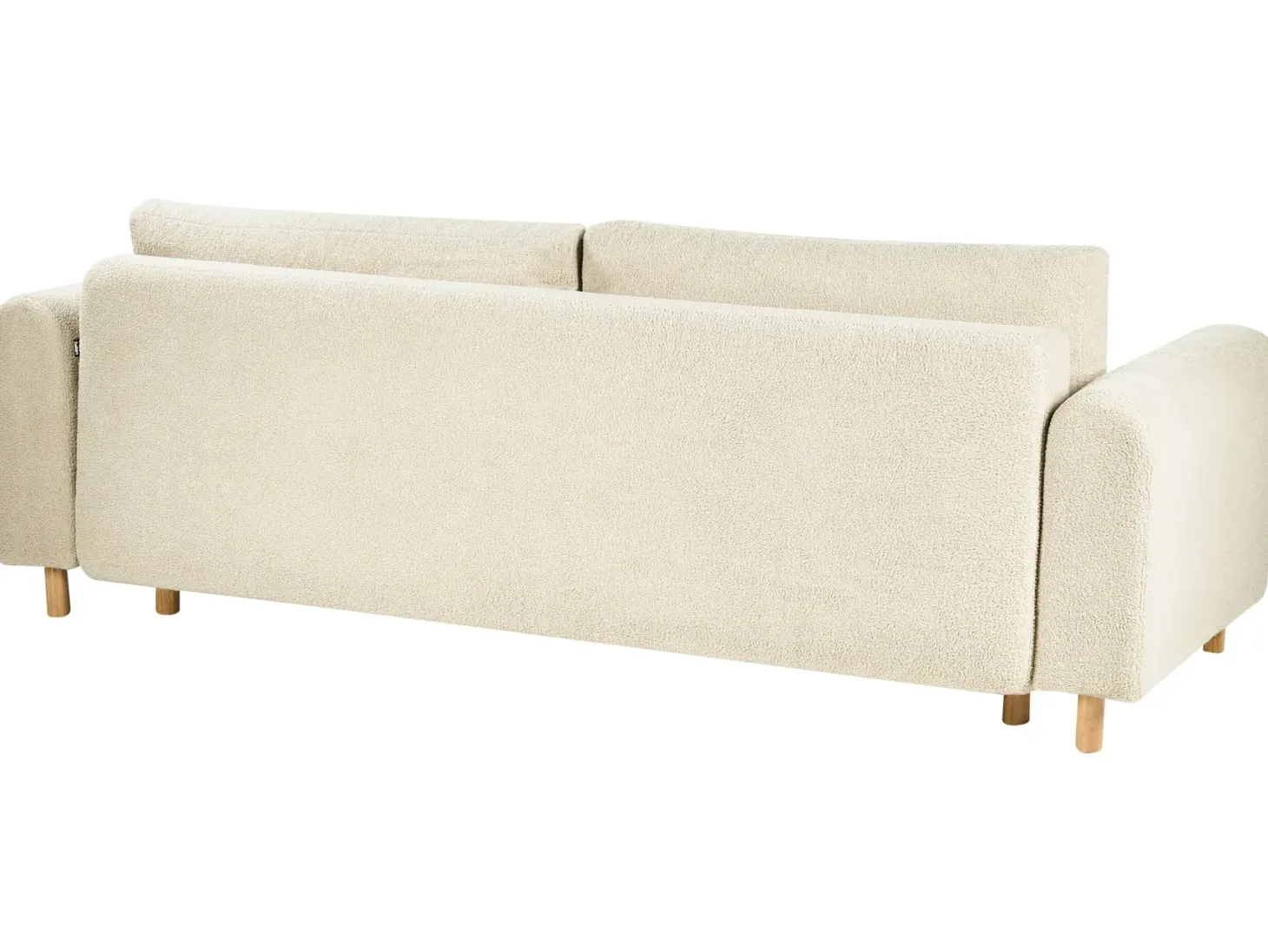Sovesofa 3 personers KVAM Boucle Cremehvid med opbevaring