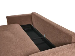 Sovesofa 3 personers KVAM Boucle Brun med opbevaring