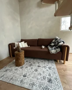 Sovesofa 3 personers KVAM Boucle Brun med opbevaring