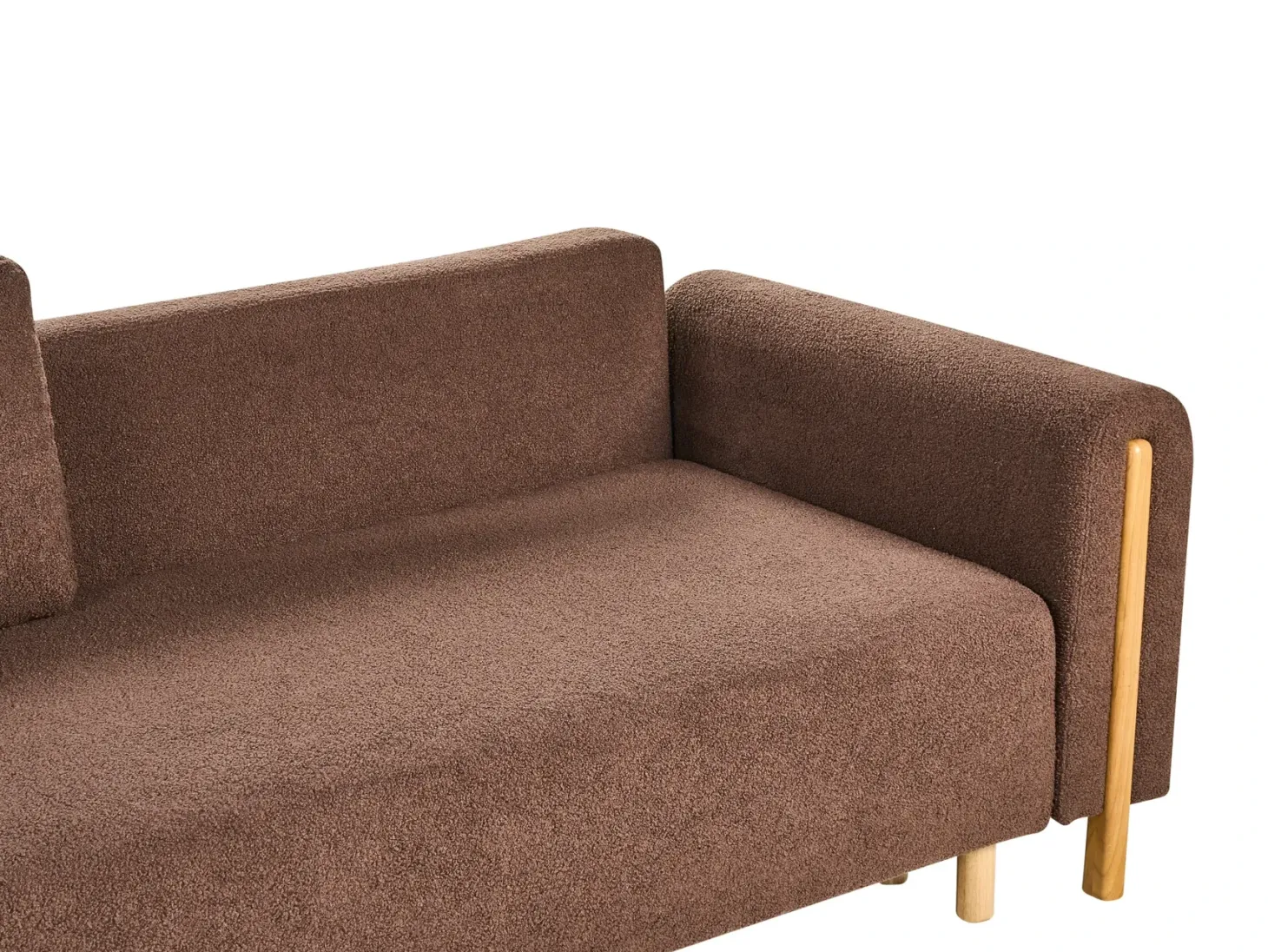 Sovesofa 3 personers KVAM Boucle Brun med opbevaring