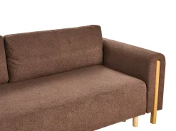 Sovesofa 3 personers KVAM Boucle Brun med opbevaring