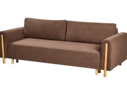Sovesofa 3 personers KVAM Boucle Brun med opbevaring