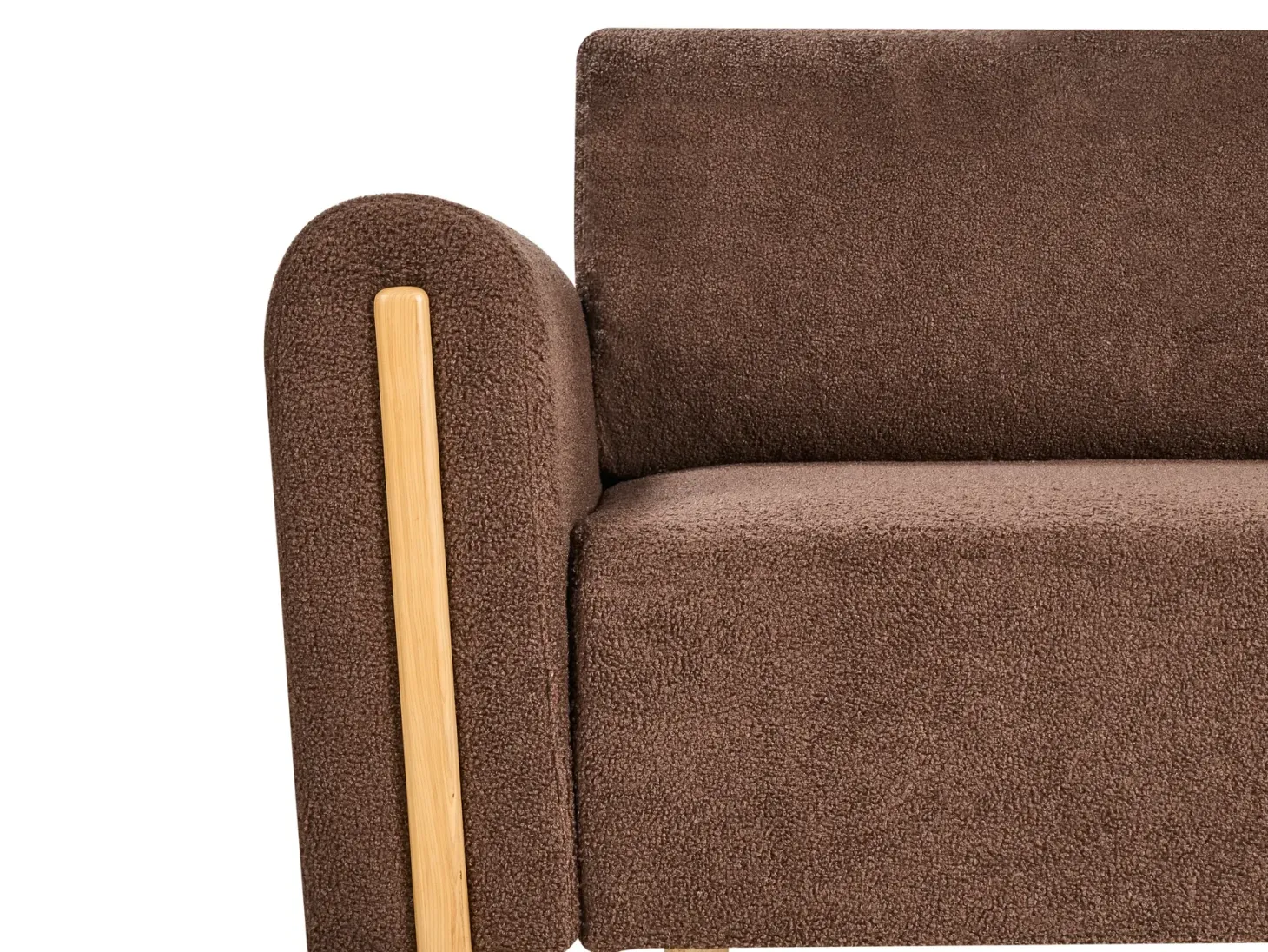 Sovesofa 3 personers KVAM Boucle Brun med opbevaring
