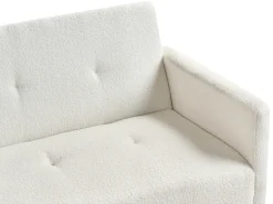 Sovesofa 3 personers LUCAN Boucle Cremehvid