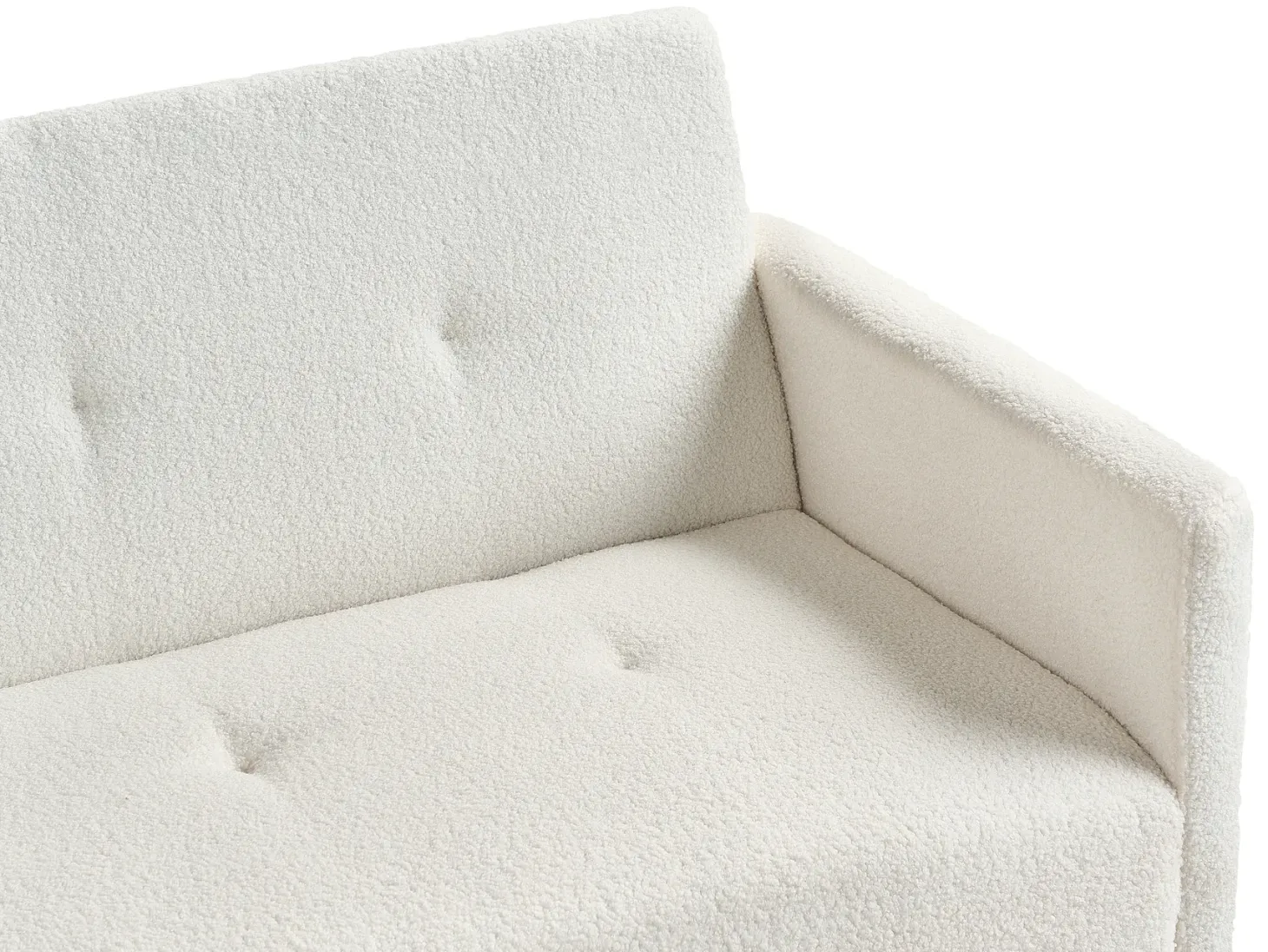 Sovesofa 3 personers LUCAN Boucle Cremehvid