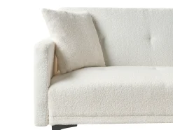Sovesofa 3 personers LUCAN Boucle Cremehvid