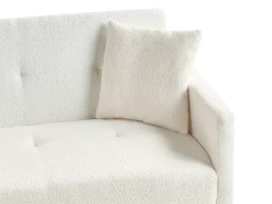 Sovesofa 3 personers LUCAN Boucle Cremehvid