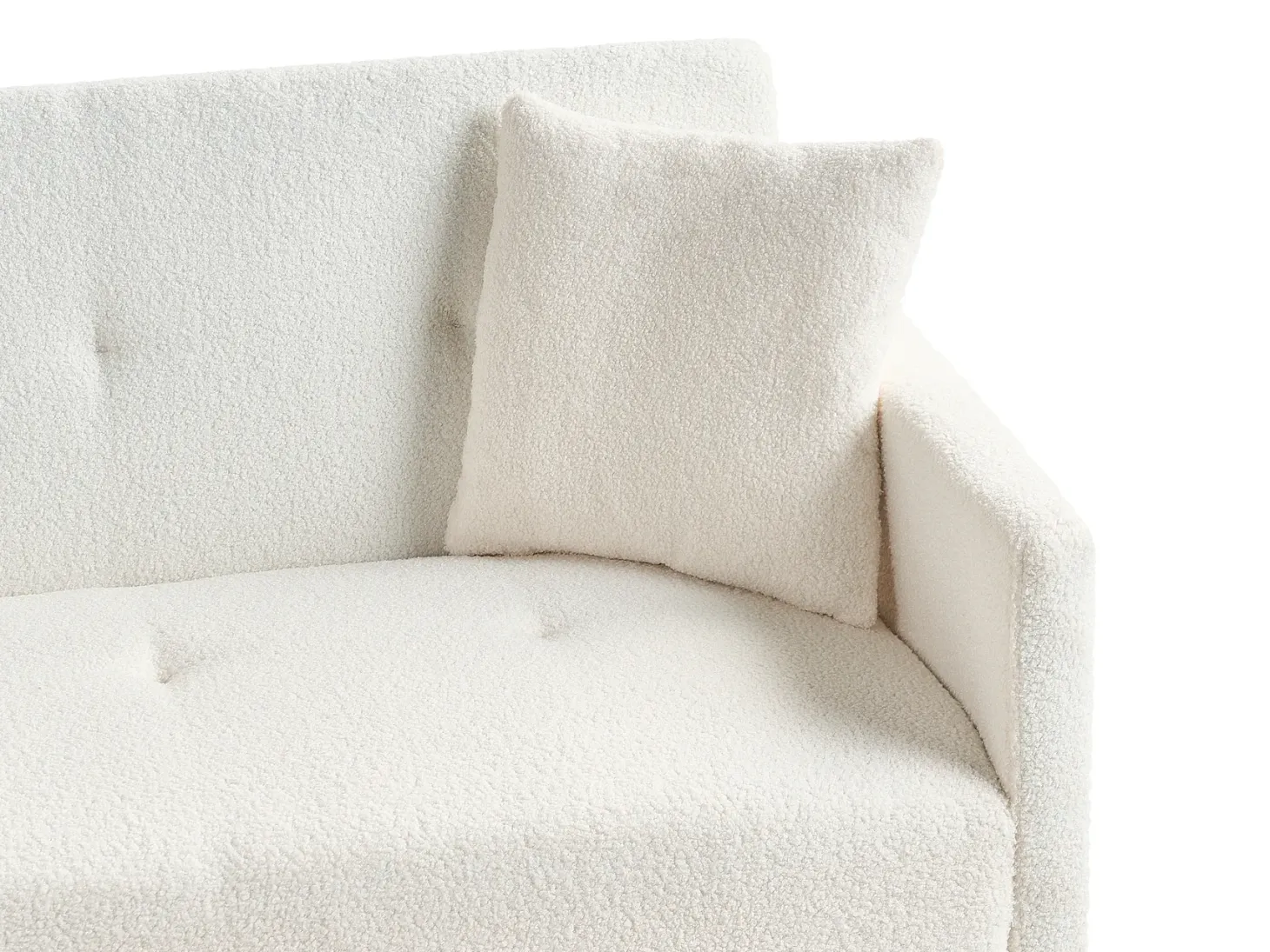 Sovesofa 3 personers LUCAN Boucle Cremehvid