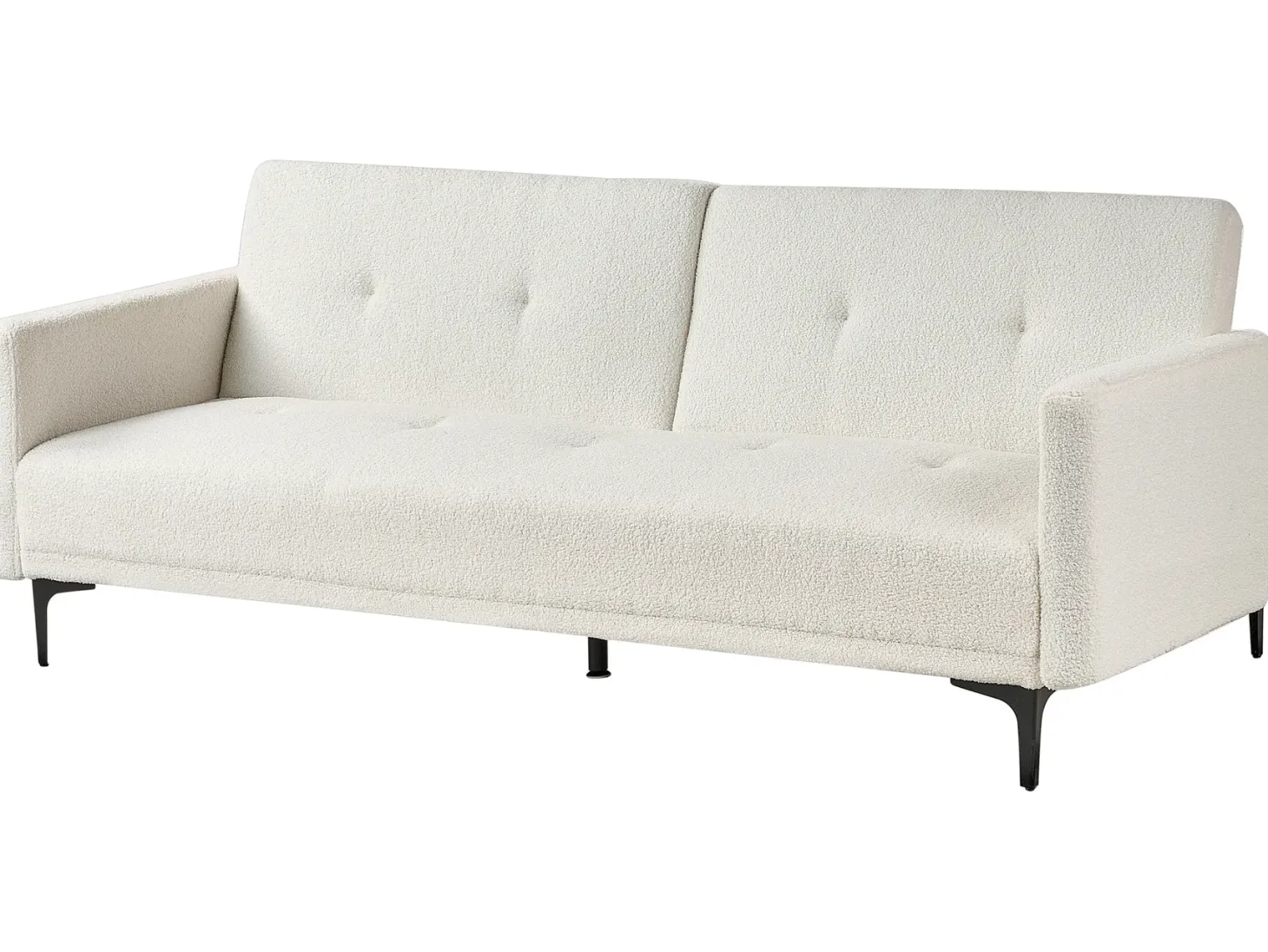Sovesofa 3 personers LUCAN Boucle Cremehvid