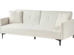 Sovesofa 3 personers LUCAN Boucle Cremehvid