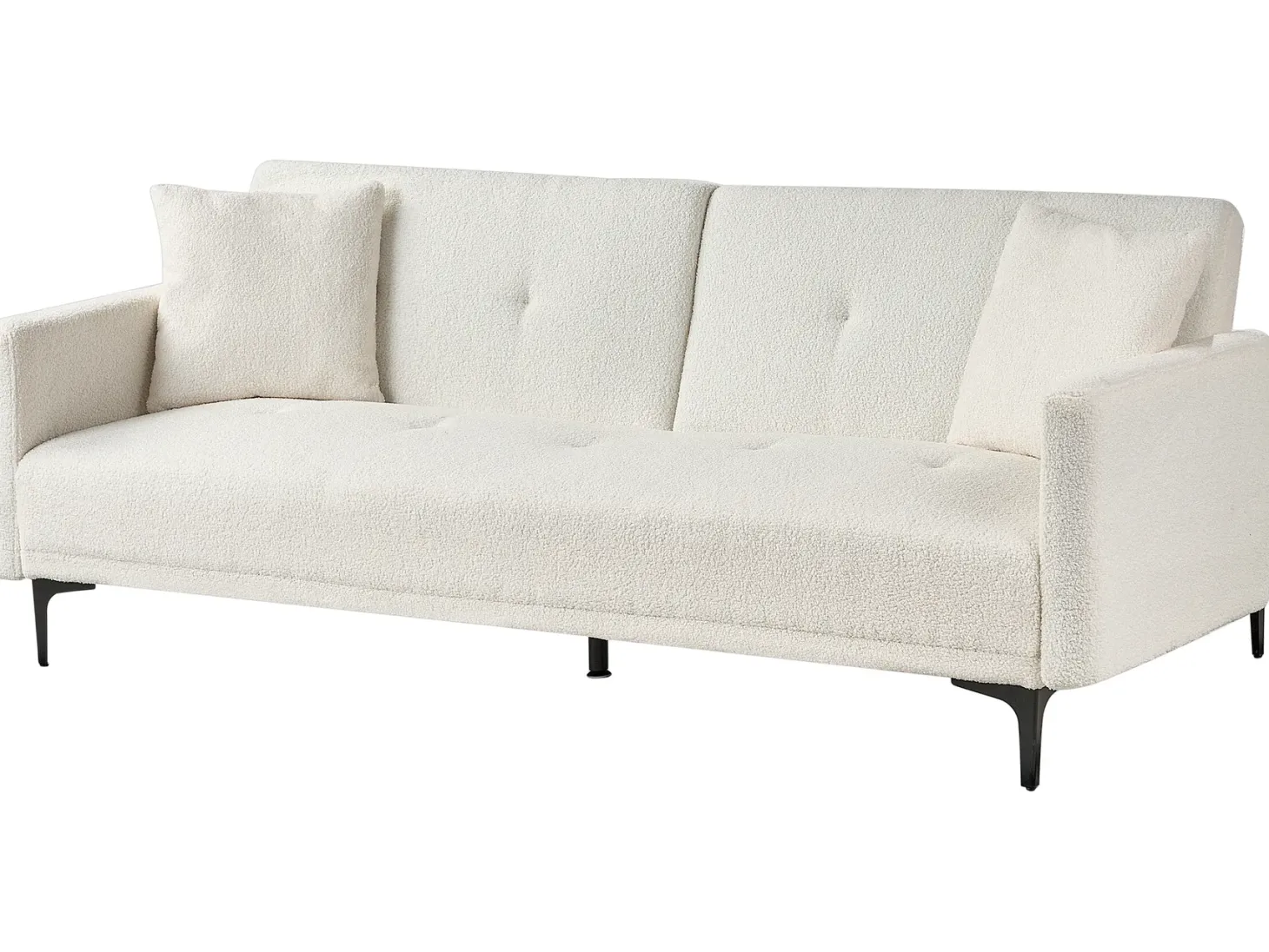 Sovesofa 3 personers LUCAN Boucle Cremehvid