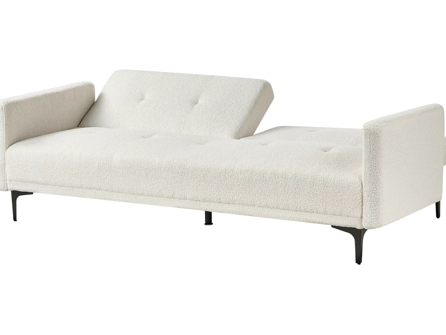 Sovesofa 3 personers LUCAN Boucle Cremehvid