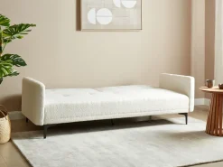 Sovesofa 3 personers LUCAN Boucle Cremehvid